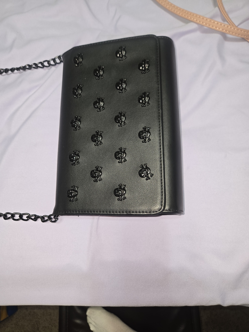 Betsey Johnson Black Studded Skull Crossbody Bag - Picture 2 of 5